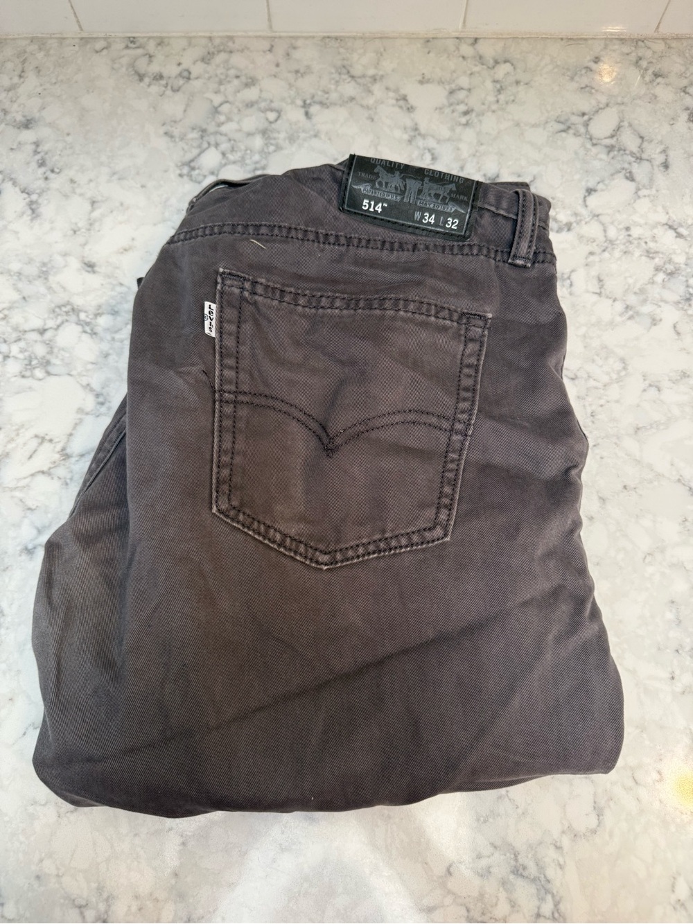 Levi's Men’s Slim Straight Jeans - Charcoal - Picture 1 of 8